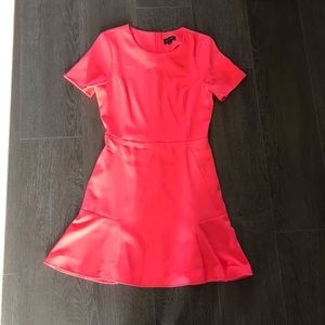 Topshop Hot Coral Trumpet Dress